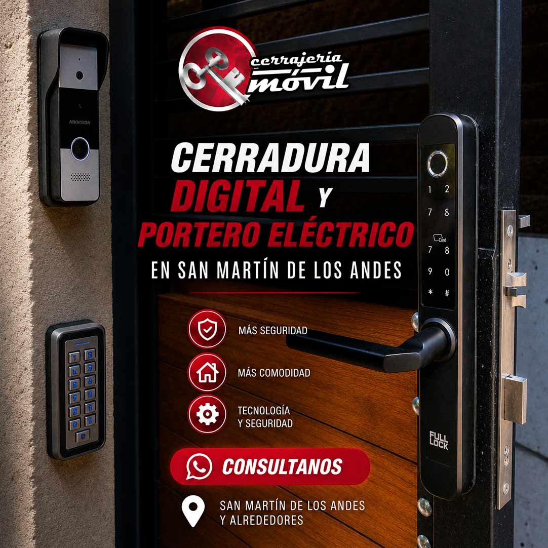 Cerradura digital y portero eléctrico en San Martín de los Andes